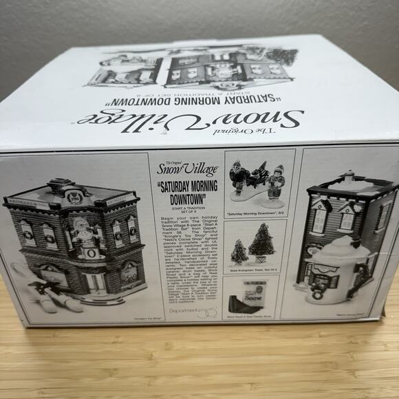 Dept. 56 Snow Village Saturday Morning Downtown Set Orig. Box, Missing Pieces - Picture 10 of 11
